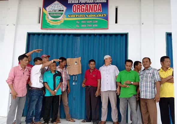 Penyegelan kantor Organda Sarolangun.