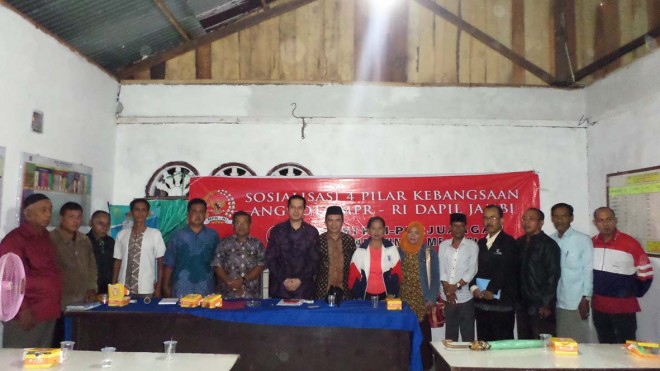 Ihsan Yunus, anggota DPR RI asal Jambi saat sosialisasi empat pilar.