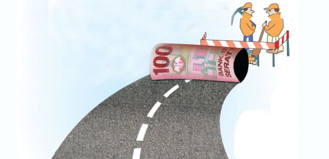Ilustrasi pembangunan jalan