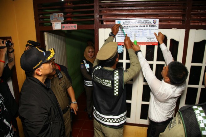 Fasha bersama Forkompiimda Kota Jambi dan Satpol PP Kota Jambi turun langsung ke lokasi Payo Sigadung.