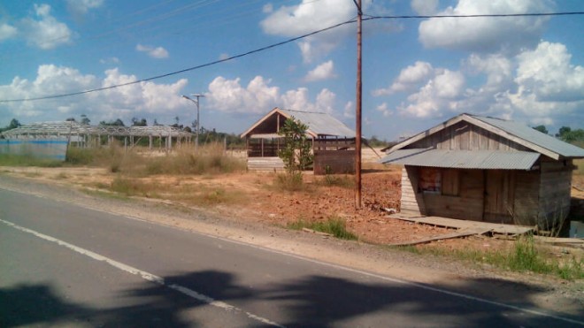 Lokasi pabrik gas flare PT BJE di Desa Pematang Lumut.