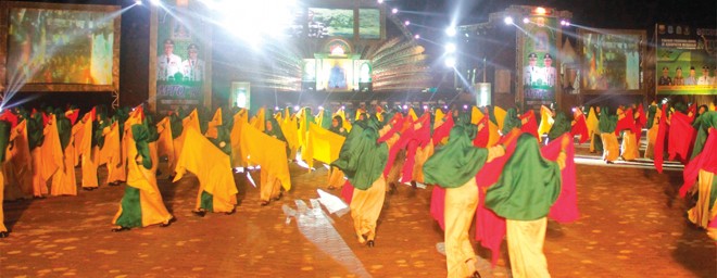 Tari Massal pada pembukaan MTQ ke 46 Kabupaten Merangin.