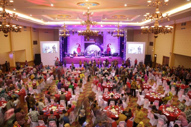 Suasana Welcome Dinner awali pembukaan Munas APEKSI ke V di Kota Jambi.