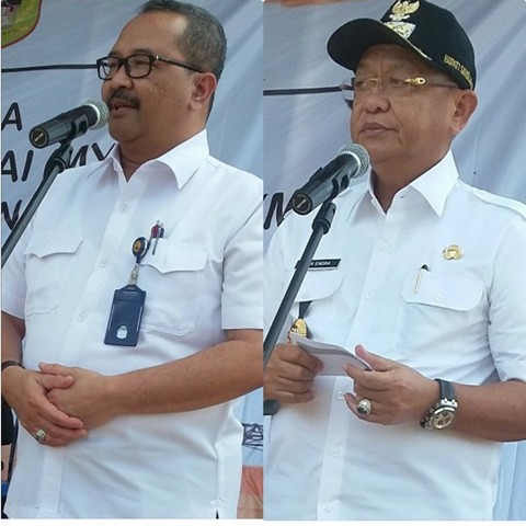 Dari Kiri, Mochammad Mazid ST SP dan Drs H Cek Endra