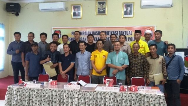 KPU Sarolangun pasca menyerahkan hasil verifikasi faktual ke Parpol yang memenuhi syarat  
