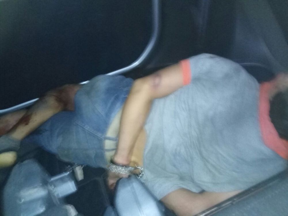 Pelaku penembak polisi yang diamankan.