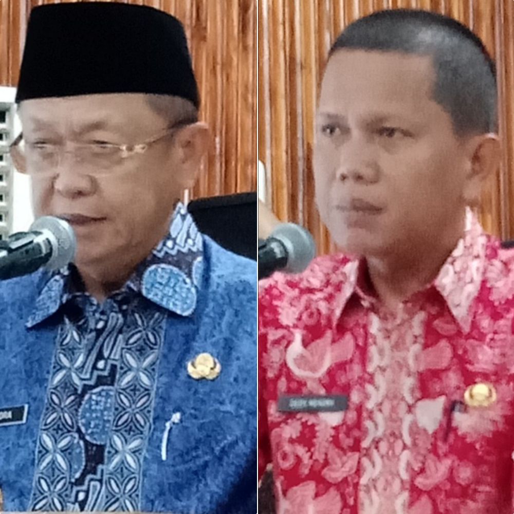 Bupati Sarolangun, H Cek Endra dan Kepala Bappeda, Ir Dedy Hendry 