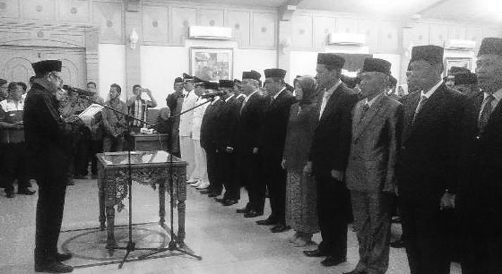 Suasana pelantikan