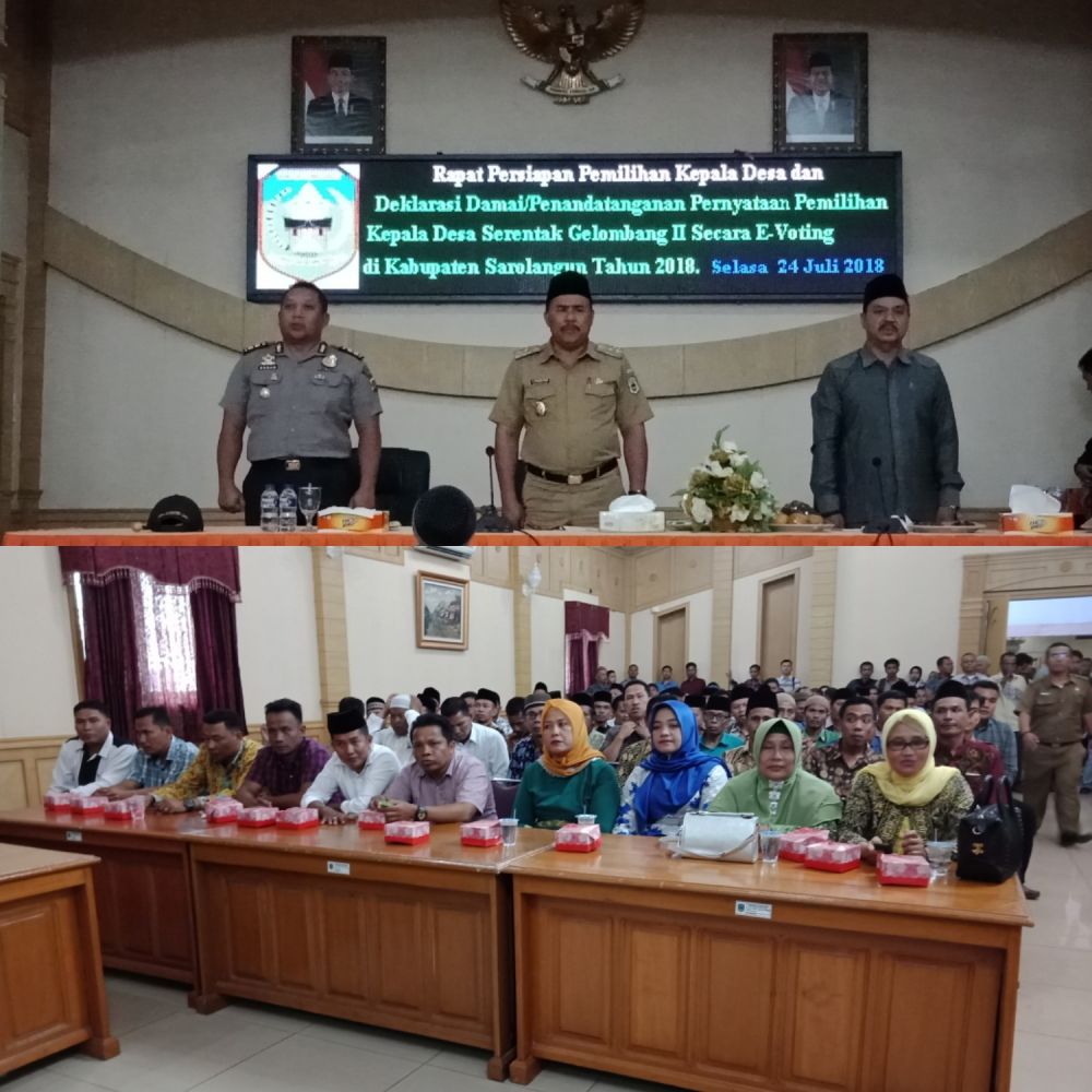 Proses berlangsungnya deklarasi Pilkades damai