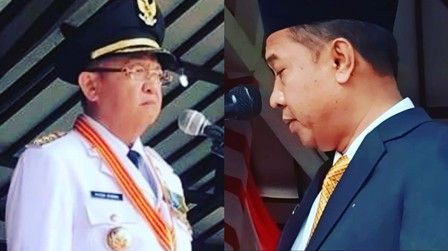 Upcara kemerdekaan RI ke-73, Bupati Sarolangun, Drs H Cek Endra bertindak sebagai Inspektur upacara dan Waka DPRD, H Hapis Hasbiallah SE sebagai pembaca teks proklamasi 