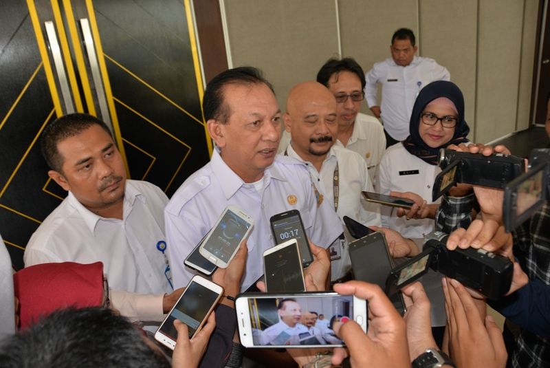 Sekretaris Daerah Provinsi Jambi Drs.H.M.Dianto,MSi sekaligus Ketua Tim Restorasi Gambut Provinsi Jambi membuka secara resmi Rakor Tim Restorasi Gambut Daerah Provinsi Jambi