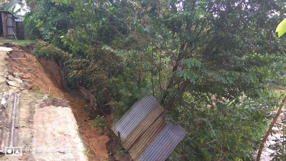 Rumah Parjiman yang Terkena Longsor