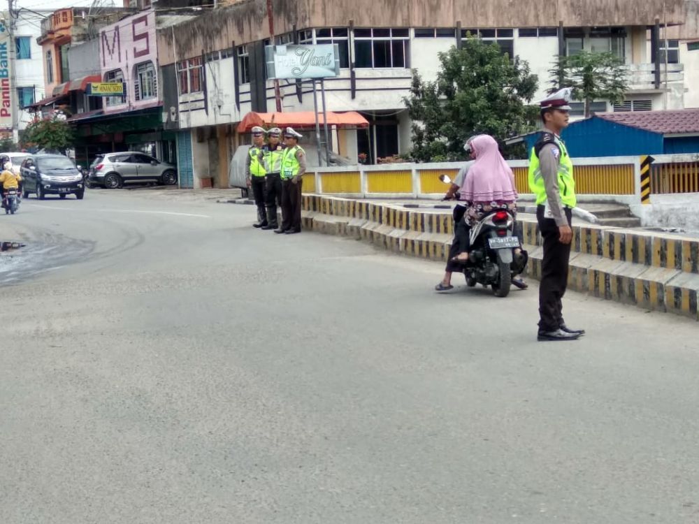 Terlihat Sepi, Saat Sat Lantas Polres Kerinci, Lakukan Razia