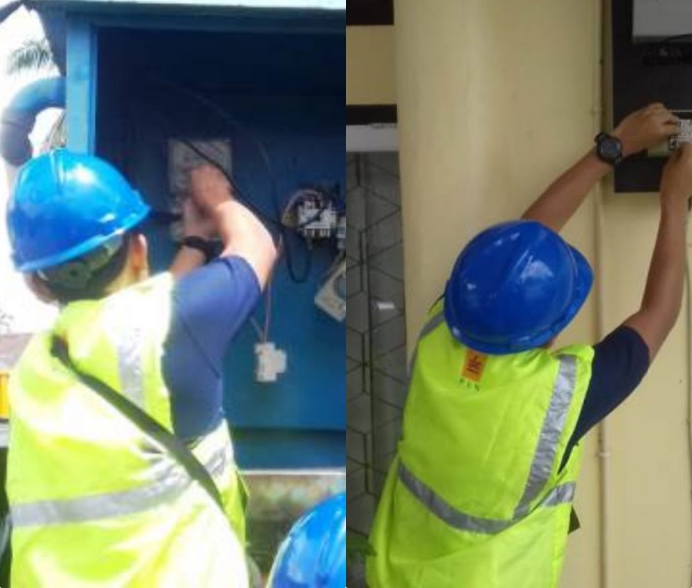 Aksi PLN ULP Sarolangun dalam pemutusan jaringan ampere di salah satu dinas di Sarolangun 