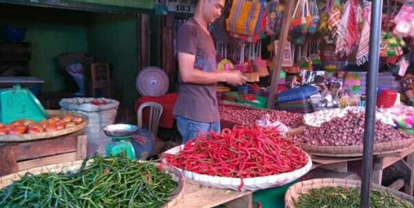 Pedagang di Salah Satu Pasar Tebo