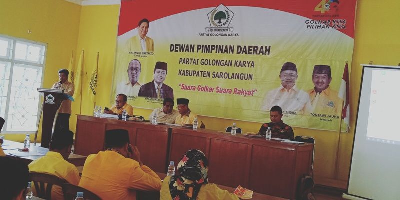 Suasana Rapat Koordinasi dan Bimtek Caleg Golkar Sarolangun pada Senin 23 Desember 2018