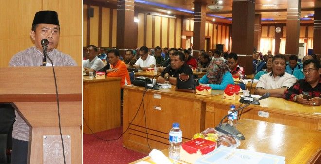 Bupati Merangin H Al Haris menyampaikan sambutan