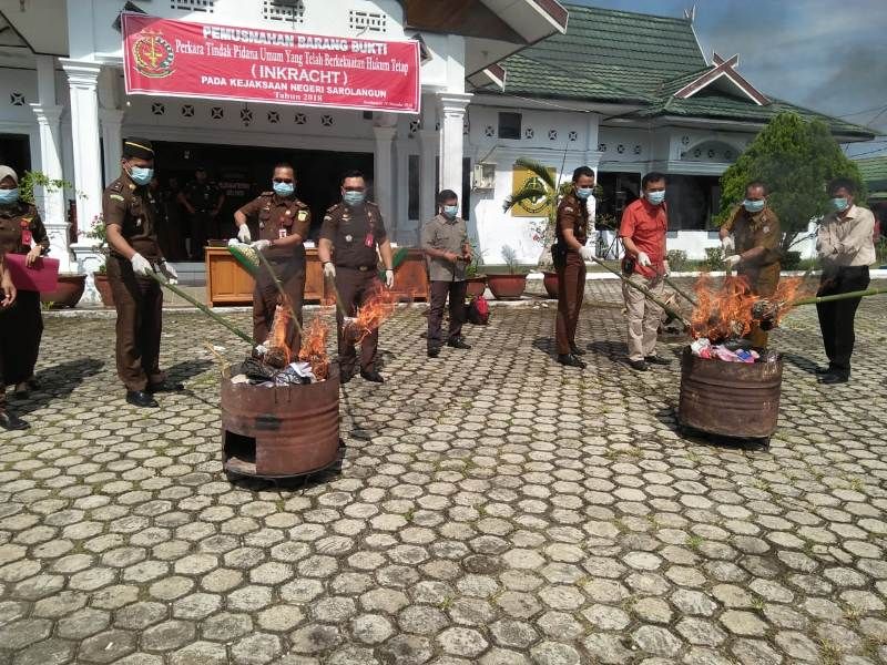 Barang Bukti yang Dimusnahkan