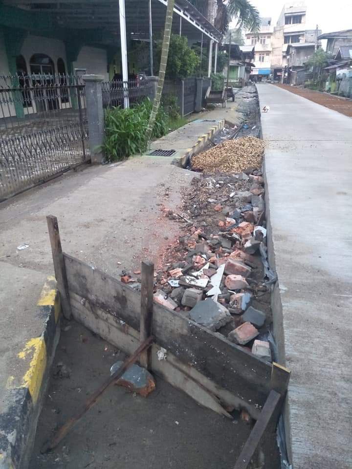 Kondisi Jalan Rigi Beton di Kawasan Tanjabbar