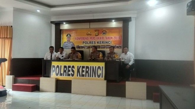 Pers riles akhir tahun Polres Kerinci.
