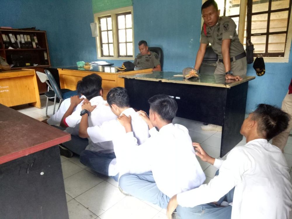Pelajar yang Terjaring Razia Pol PP Batanghari
