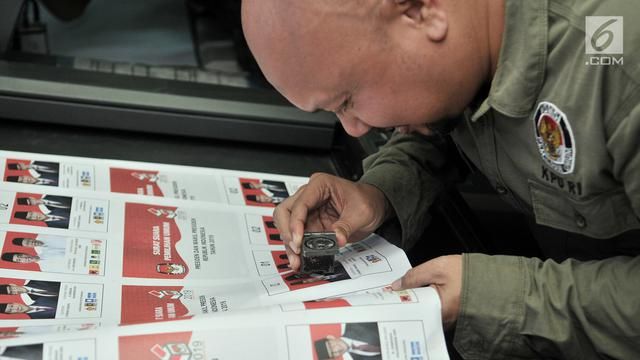 Percetakan Perdana Surat Suara Pilpres 2019