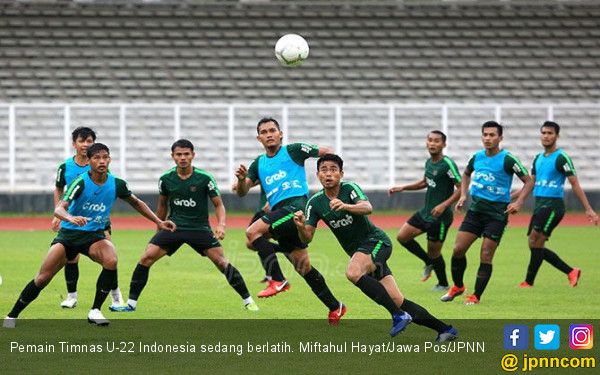 Pemain Timnas U-22 dalam Sesi Latihan