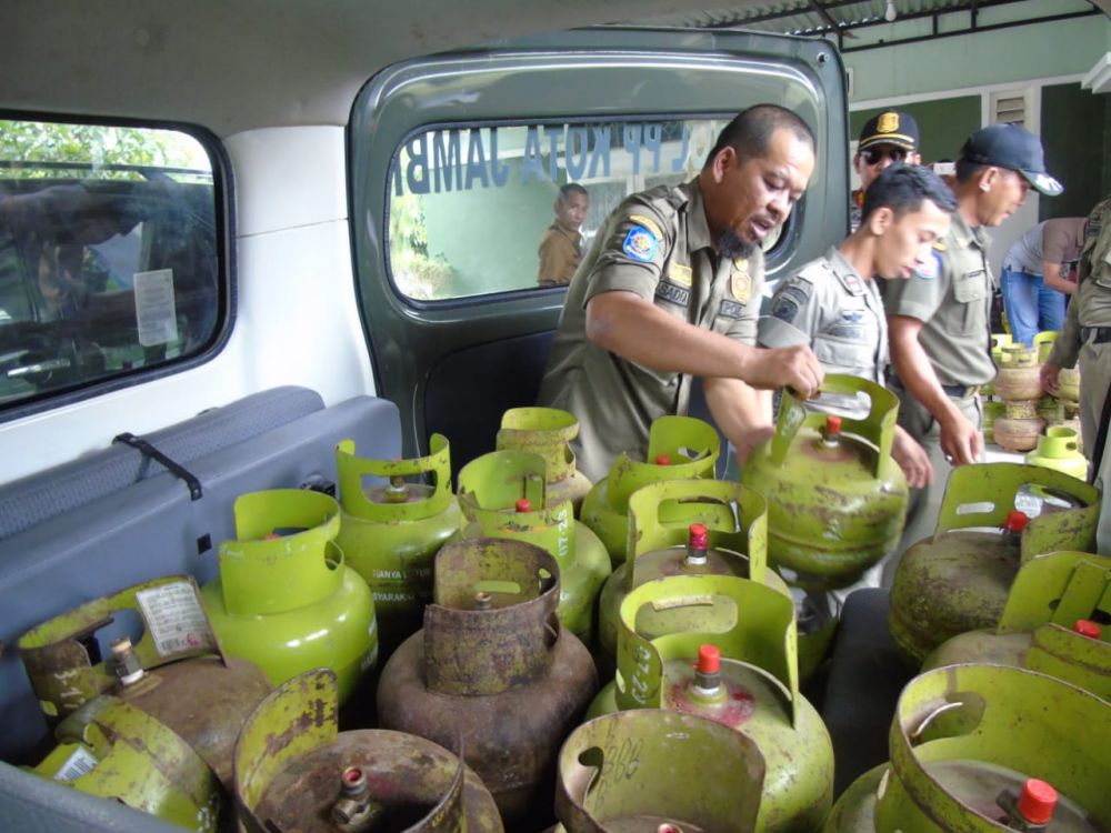 Tabung Gas 3 KG yang disita Sat Pol PP
