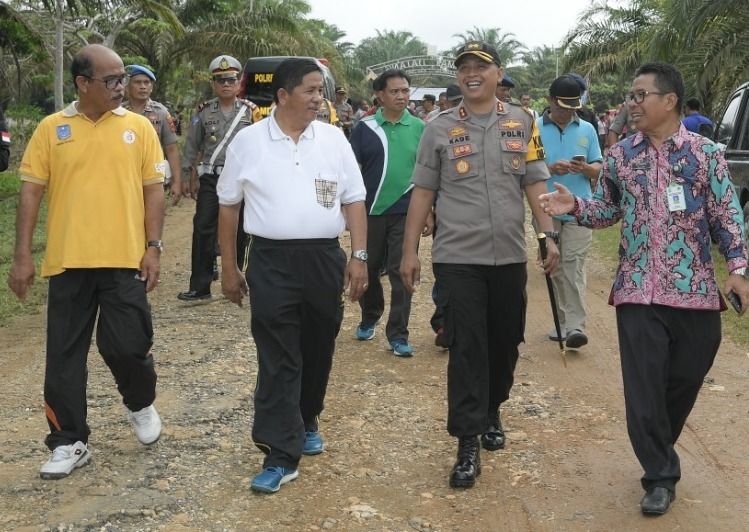 Kapolres Merangin, Asisten I dan Assiten II Setda Merangin usai acara