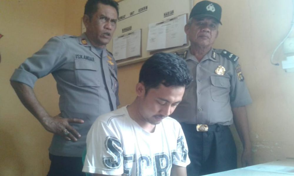 Tersangka pencuri aki yang diamankan