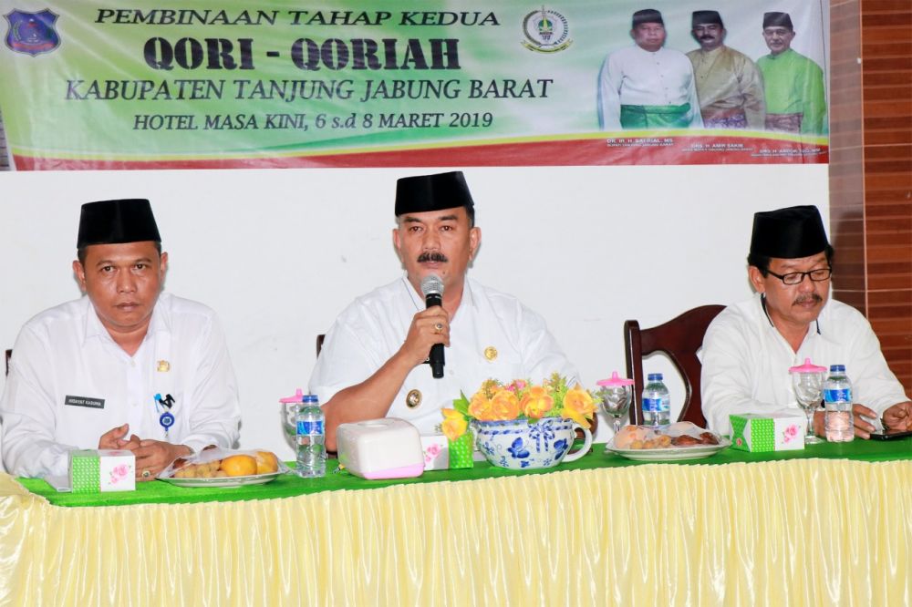 Wabup membuka pembinaan tahap kedua qori-qoriah Tanjabarat 