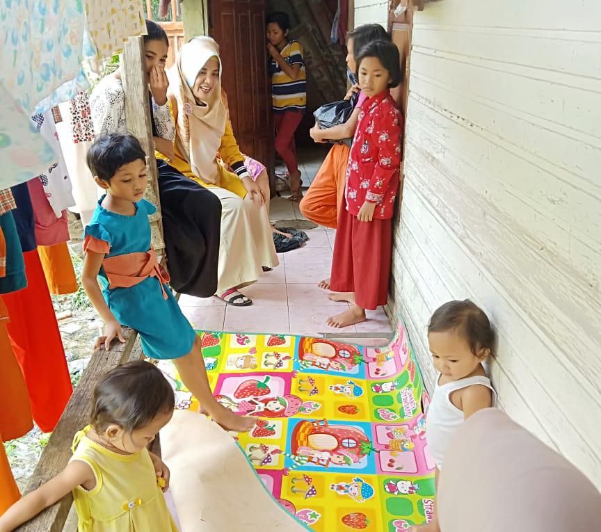 Suasana rumah penampungan anak yatim sebelum terbakar.
