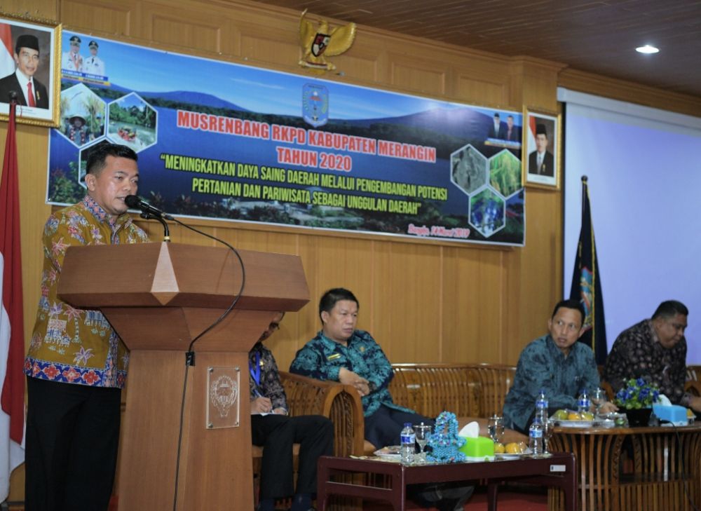 Bupati Merangin H Al Haris Membuka Musrenbang RKPD Kabupaten Merangin 2020