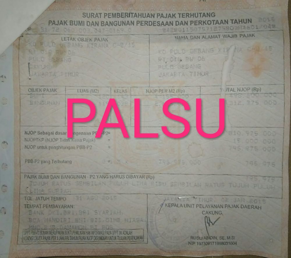 PBB Palsu