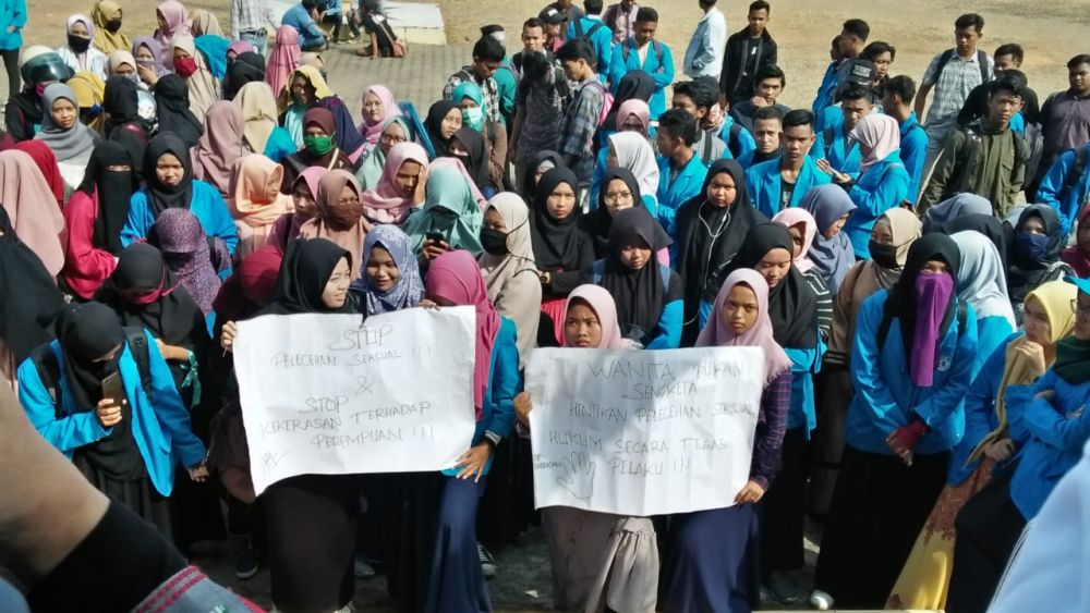 Mahasisiwa UIN yang Melakukan Unjuk Rasa Terkait Dugaan Tindakan Asusila