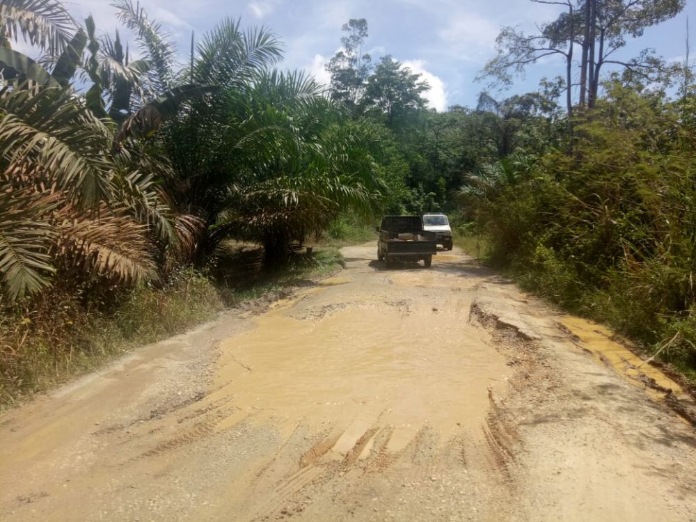 Kondisi jalan  4 Desa di Tebo Ilir yang di Keluhkan