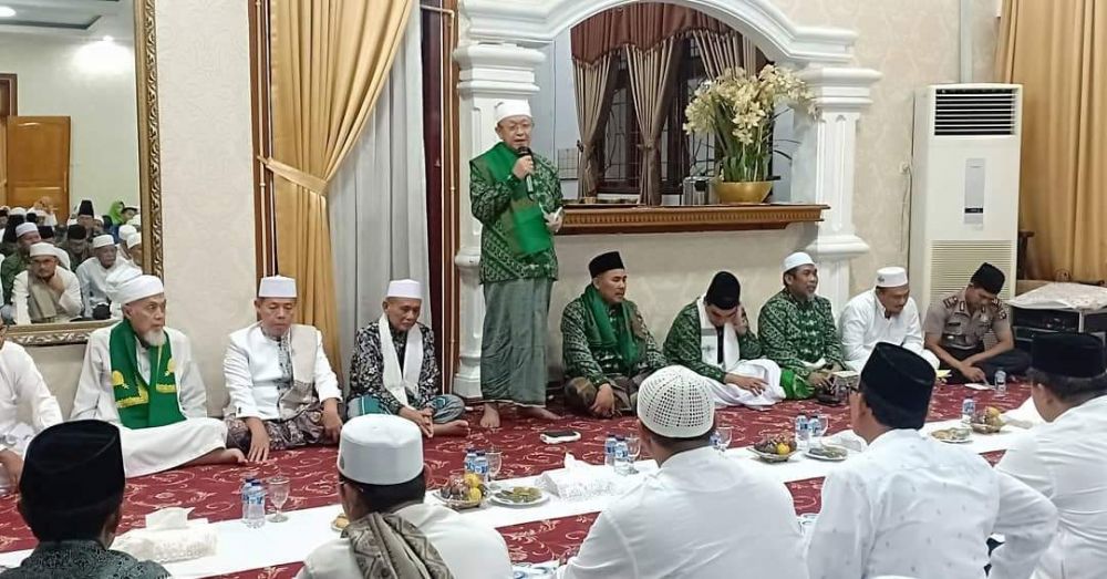 sambutan H Cek Endra diacara Harlah NU ke 96 di Rumdis malam kemarin