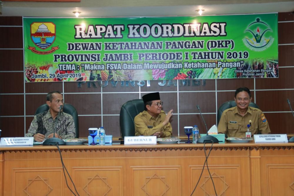 Rapat Koordinasi Ketahanan Pangan Provinsi Jambi Periode I Tahun 2019