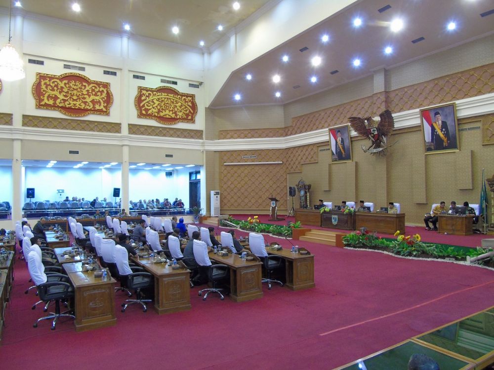 Suasana Paripurna DPRD Kota Jambi Belum Lama Ini