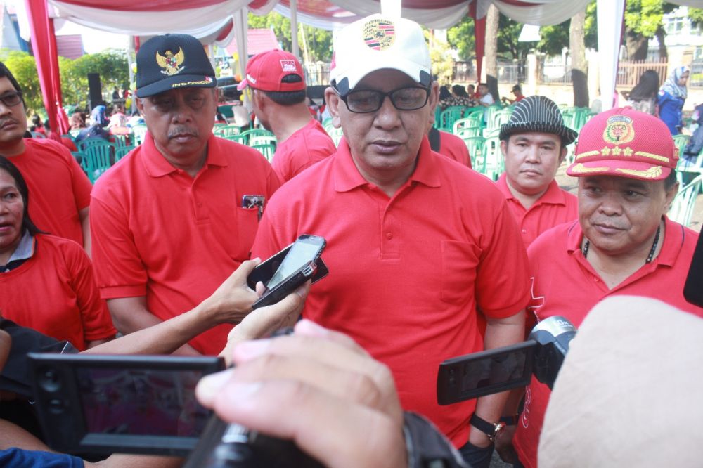 Sekda M Dianto saat ikut Memperingati  Hari Buruh Internasional (May Day) Tingkat Provinsi Jambi Tahun 2019