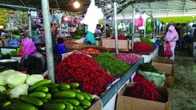 Harga Cabai merangka naik di Pasar Angsoduo Jambi..