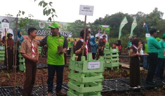 Launching pembangunan hutan kota Tanjabtimur.