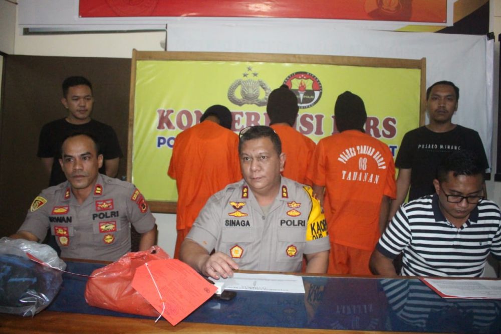 Kapolres Tanjabbarat memberikan keterangan pers, Pelaku pencabulan yang ditangkap polisi