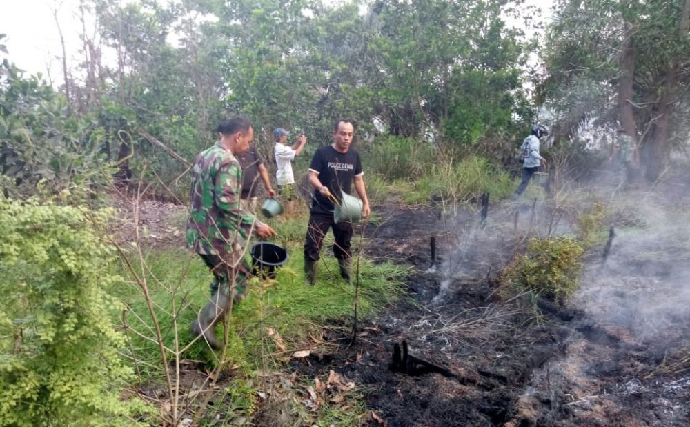 Kebakaran lahan dan hutan di Kecamatan Betara Tahun lalu.