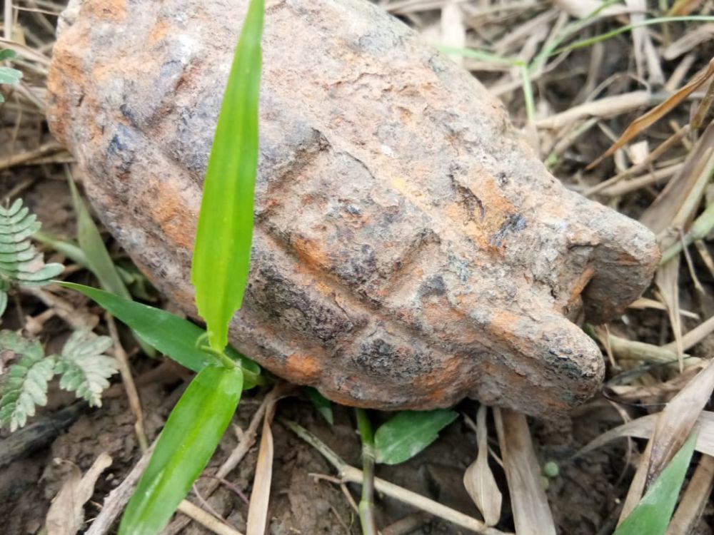 Granat nanas yang ditemukan warga