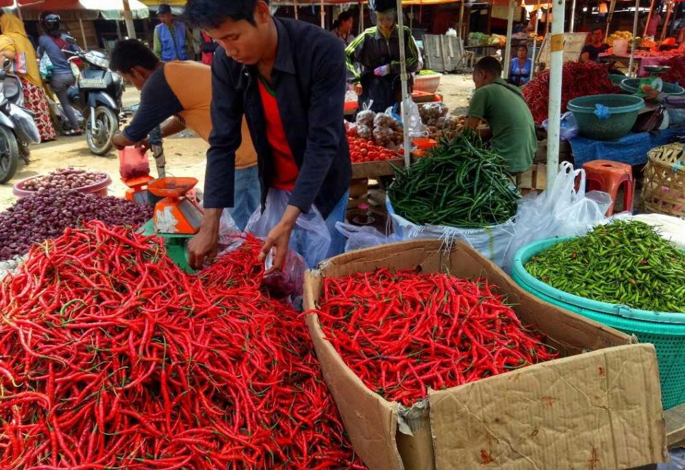 Harga cabai masih tinggi usia lebaran Idul Adha.