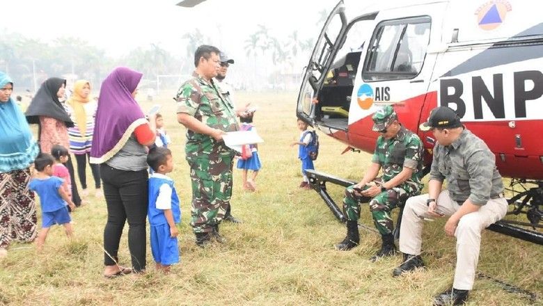 Helikopter yang ditumpang Bupati Musi Banyuasin.
