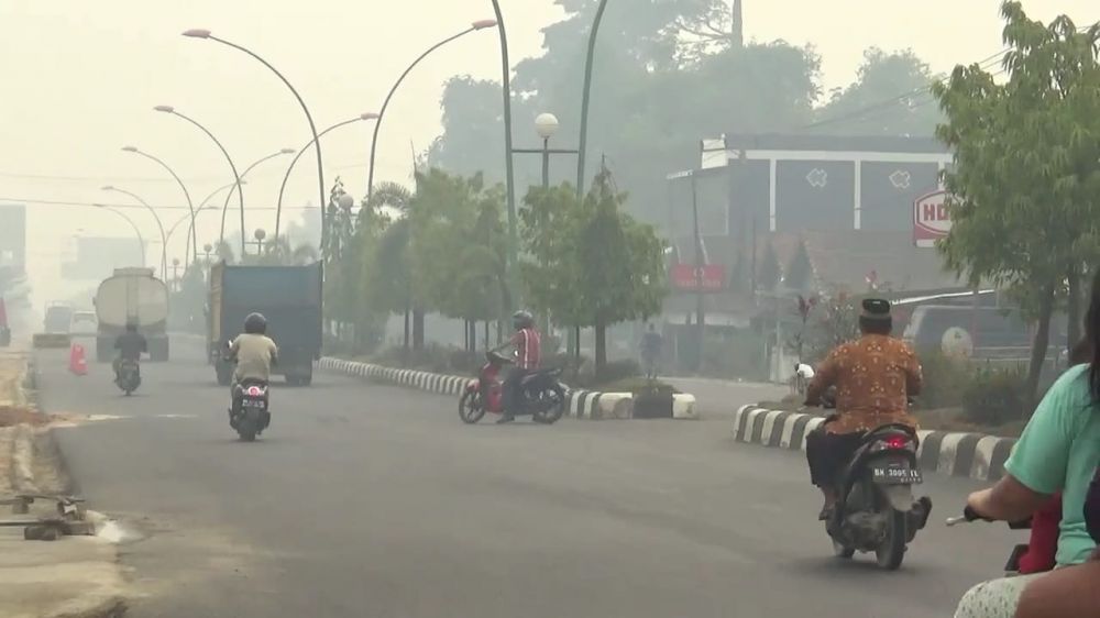 Kabut asap di Muarojambi.