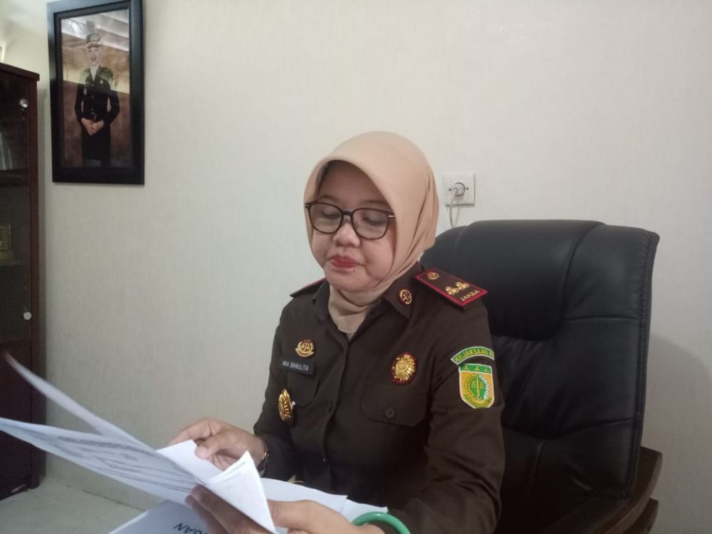 Kepala Kejari Batanghari, Mia Bunalita,  ketika ditemui diruang kerjanya.