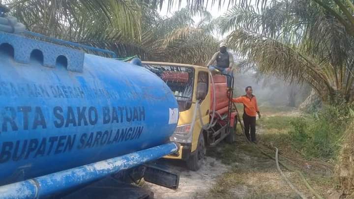 PDAM pasok air untuk Karhutla.